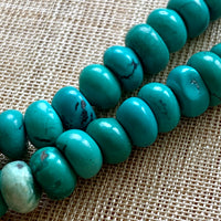 Afghan Turquoise Rondelle Beads
