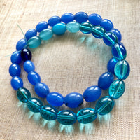 Unusual, Antique Mixed Blues Trade Beads