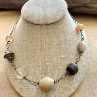 Beige Mix Necklace by Ruth