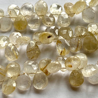 Golden Rutillated Quartz Briolettes