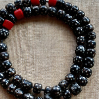 Antique Black Coral Yemen Prayer Beads