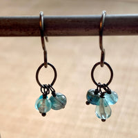 Apatite and Moss Aquamarine Earrings by Ruth