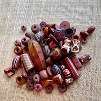African Trade Bead Mix, BROWNS