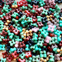 Pressed Glass Flowers 1930's