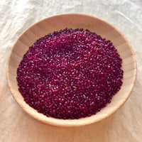 Vintage 9º Dark Ruby Seed Beads, 50 gram bag
