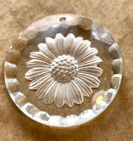 Vintage German Glass Sunflower Pendant