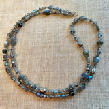 Long Labradorite & Thai Silver Necklace