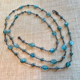 Apatite and Silver Necklace by Ruth