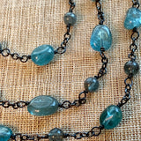 Apatite and Silver Necklace by Ruth