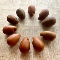 Matte Brown Glass Wedding Beads