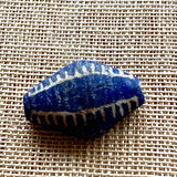 Blue Kiffa Bead, Imitating Cowry Shell
