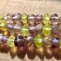 Purple & Clear Antique Glass Beads, 1700's