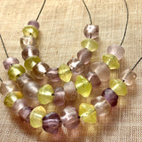 Purple & Jonquil Antique Glass Beads, 1700's