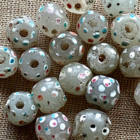 Venetian Milk Glass Eye Beads