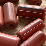 Large Brown Glass Cylindrical  Bead