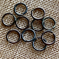 5.5mm Oxidized Sterling Jump Rings, 10