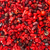 Mixed Red Glass One Pound Bag