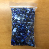 Mixed Blue Glass One Pound Bag