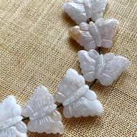 Lavender Jade Butterfly Carving