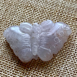 Lavender Jade Butterfly Carving