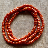 Strand of Orange Antique Coral