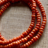 Strand of Orange Antique Coral