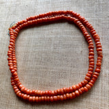 Strand of Orange Antique Coral