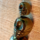 Carved Pyrite Skulls, Set of 6