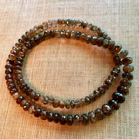 Strand of Faceted Andalusite Rondelles