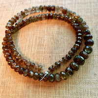 Strand of Faceted Andalusite Rondelles