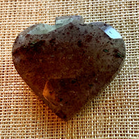 Faceted Sunstone Heart Pendants