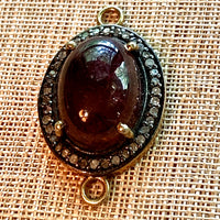 Tourmaline with Diamonds Link/Pendant