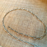 Sterling Silver Long & Short Link Chain