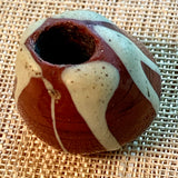 Pre-Islamic Glass Bead, Brown & White
