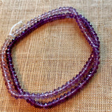 Faceted Amethyst Rondelles, Ombre