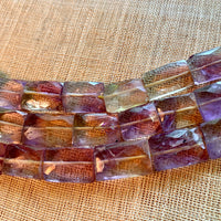 Ametrine Faceted Rectangle Beads