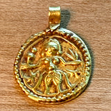 Antique 18KT Gold "Devi Maa" Pendant, India