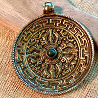 Brass Mandala Pendant, Nepal