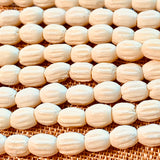 Bone Fluted Oval Beads