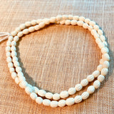 Bone Fluted Oval Beads