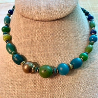 Opaque Blues & Greens Necklace