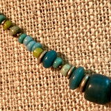 Opaque Blues & Greens Delicate Necklace