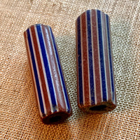 Antique Cylindrical Red, White & Blue!