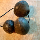 3 Ceramic Spindle Whorl Beads, Dogon