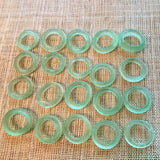 Matte Green Glass Rings