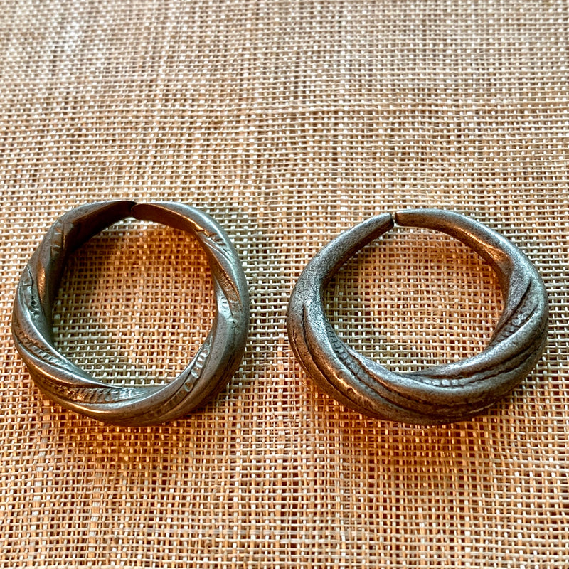 Old Tuareg Silver Rings, Pair | Beadparadise.com