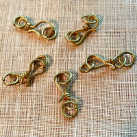 Handmade Hook & Eye Clasp, Brass