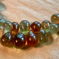 Green Garnet Briolette Beads