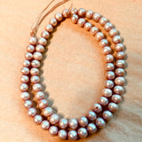 Taupe Big-Hole 6 1/2mm Pearls