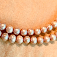 Taupe Big-Hole 6 1/2mm Pearls